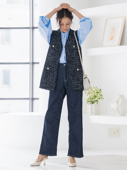 LUSTROツイードジレ