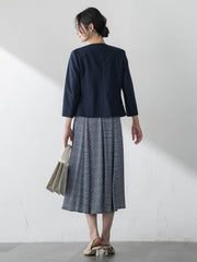 ジャージーノーカラージャケット