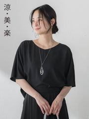 ≪シリーズ累計2万枚突破！≫【涼・美・楽】Vネックブラウス