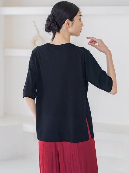 【新色追加/追加生産分入荷】VIS Tシャツニットプルオーバー≪手洗い可能≫