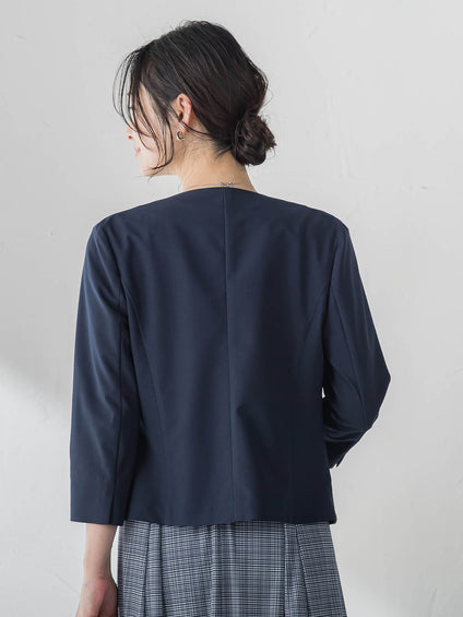 ジャージーノーカラージャケット