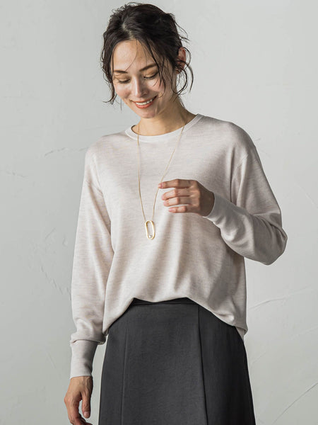 【WEB限定サイズあり】【洗えるニット】Brisbaneクルーネックプルオーバー