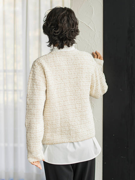 ツイードカーディガン
