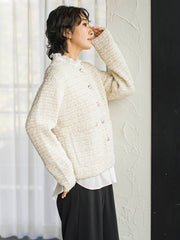 ツイードカーディガン