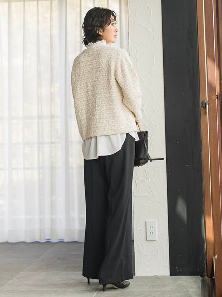 ツイードカーディガン