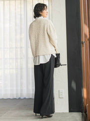 ツイードカーディガン