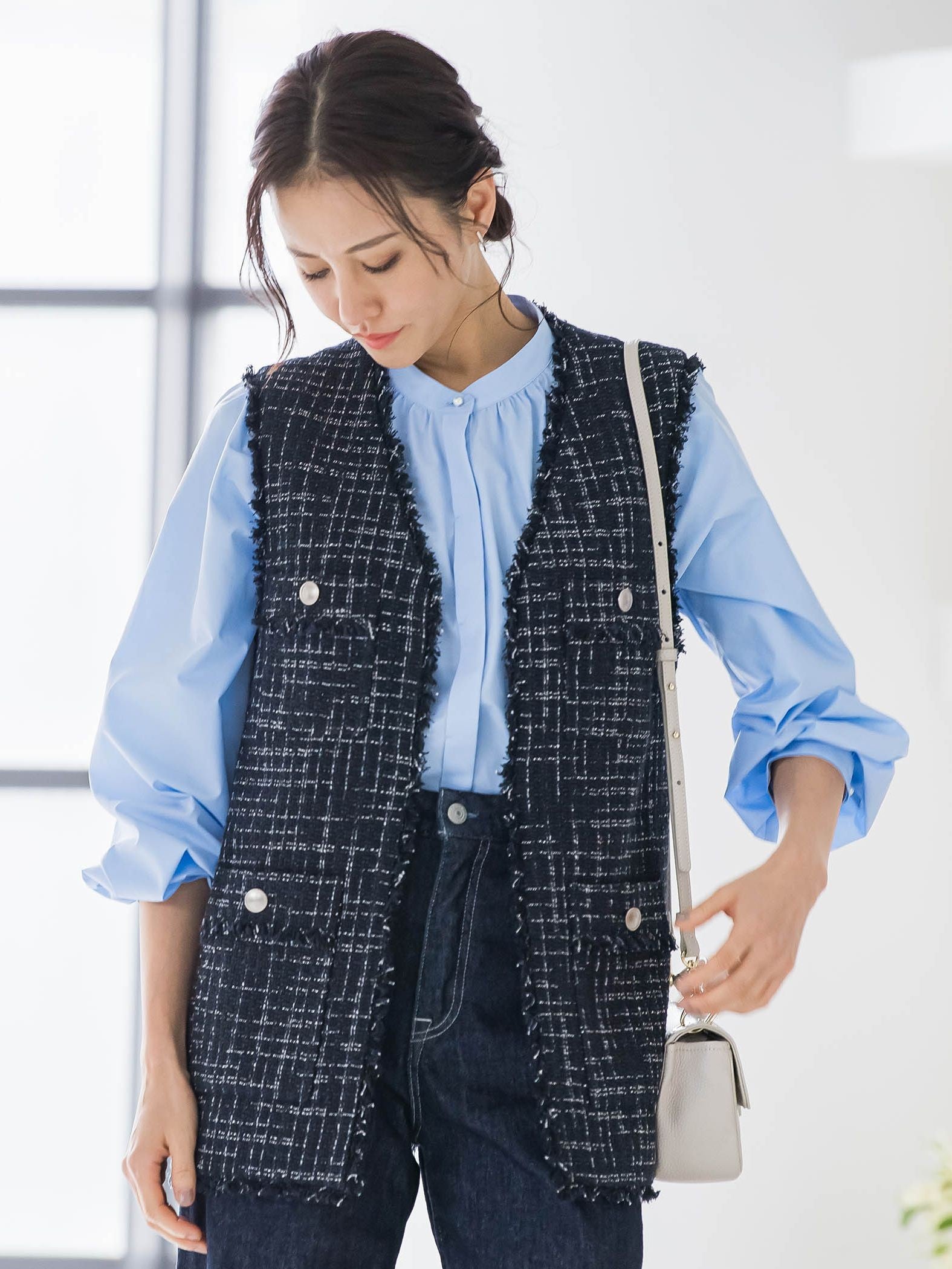 LUSTROツイードジレ