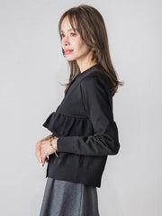 【WEB限定】フリルクルーカーディガン