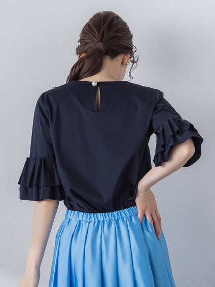 【WEB別注】 シールズトリコットタックスリーブカットソー≪洗濯機で洗える≫