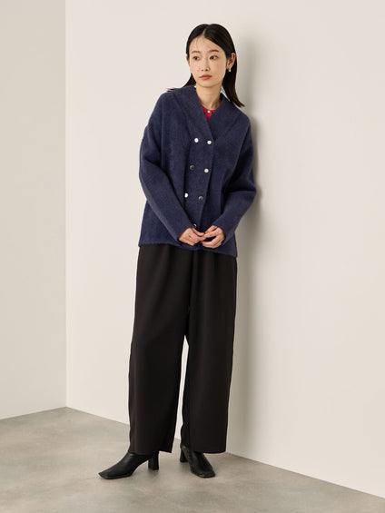 フェレットタッチWニットジャケット≪手洗い可能≫