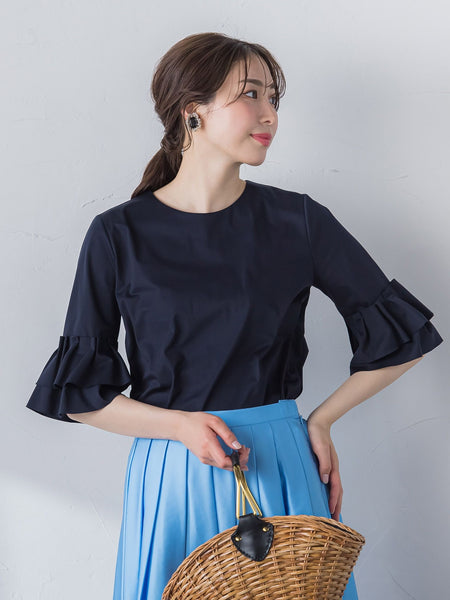 【WEB別注】 シールズトリコットタックスリーブカットソー≪洗濯機で洗える≫