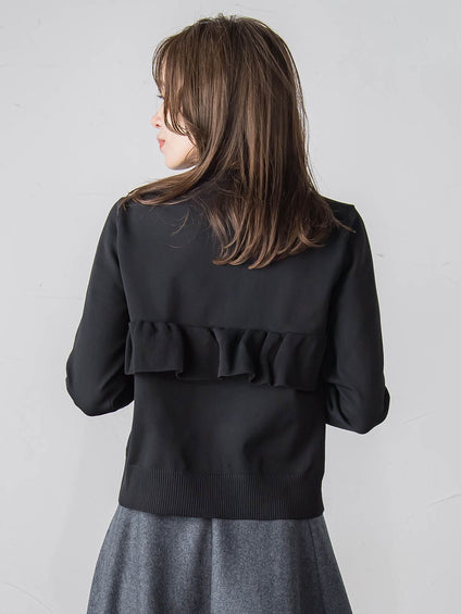 【WEB限定】フリルクルーカーディガン