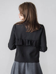 【WEB限定】フリルクルーカーディガン