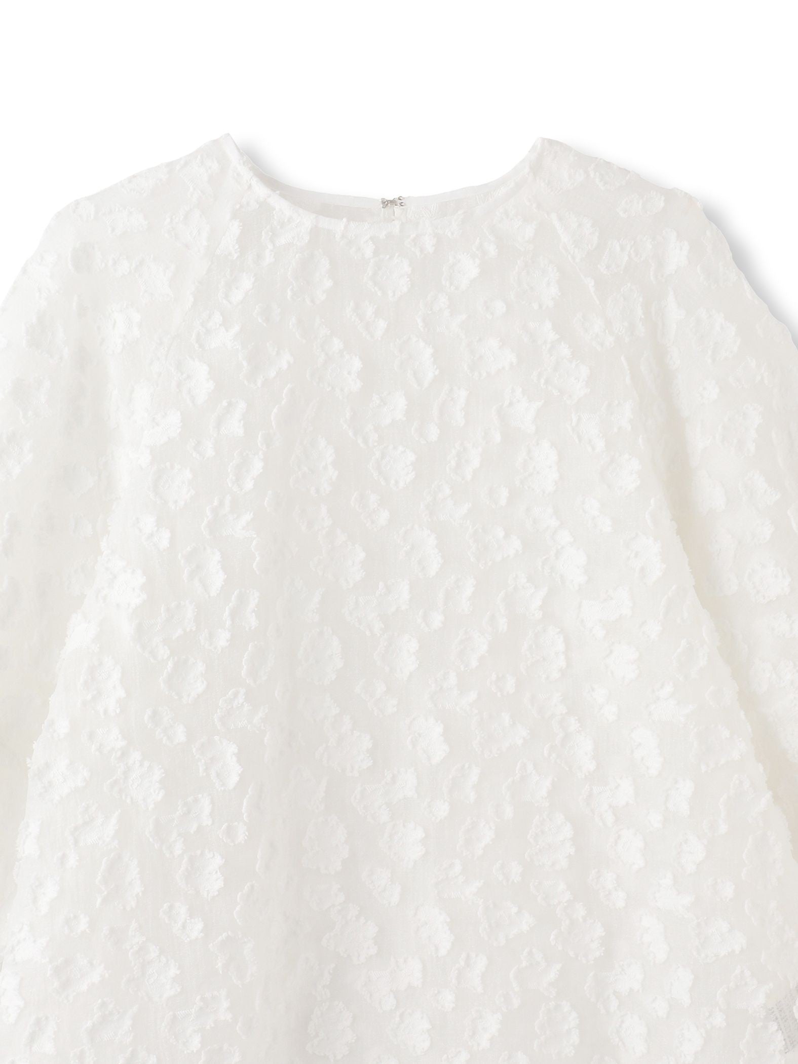 Flower Jacquardブラウス≪洗濯機で洗える≫