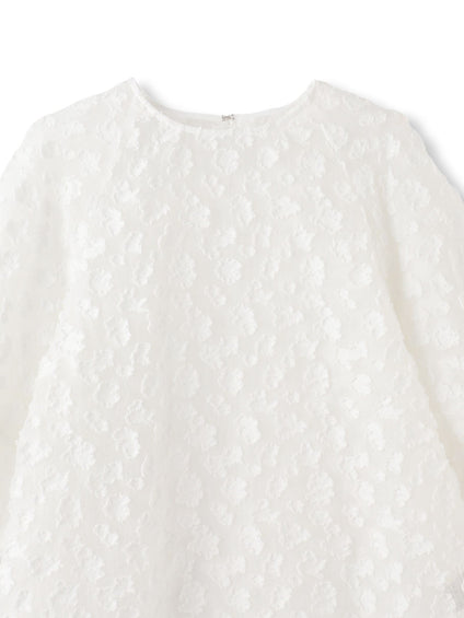 Flower Jacquardブラウス≪洗濯機で洗える≫