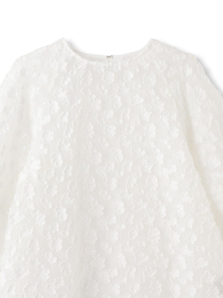 Flower Jacquardブラウス≪洗濯機で洗える≫