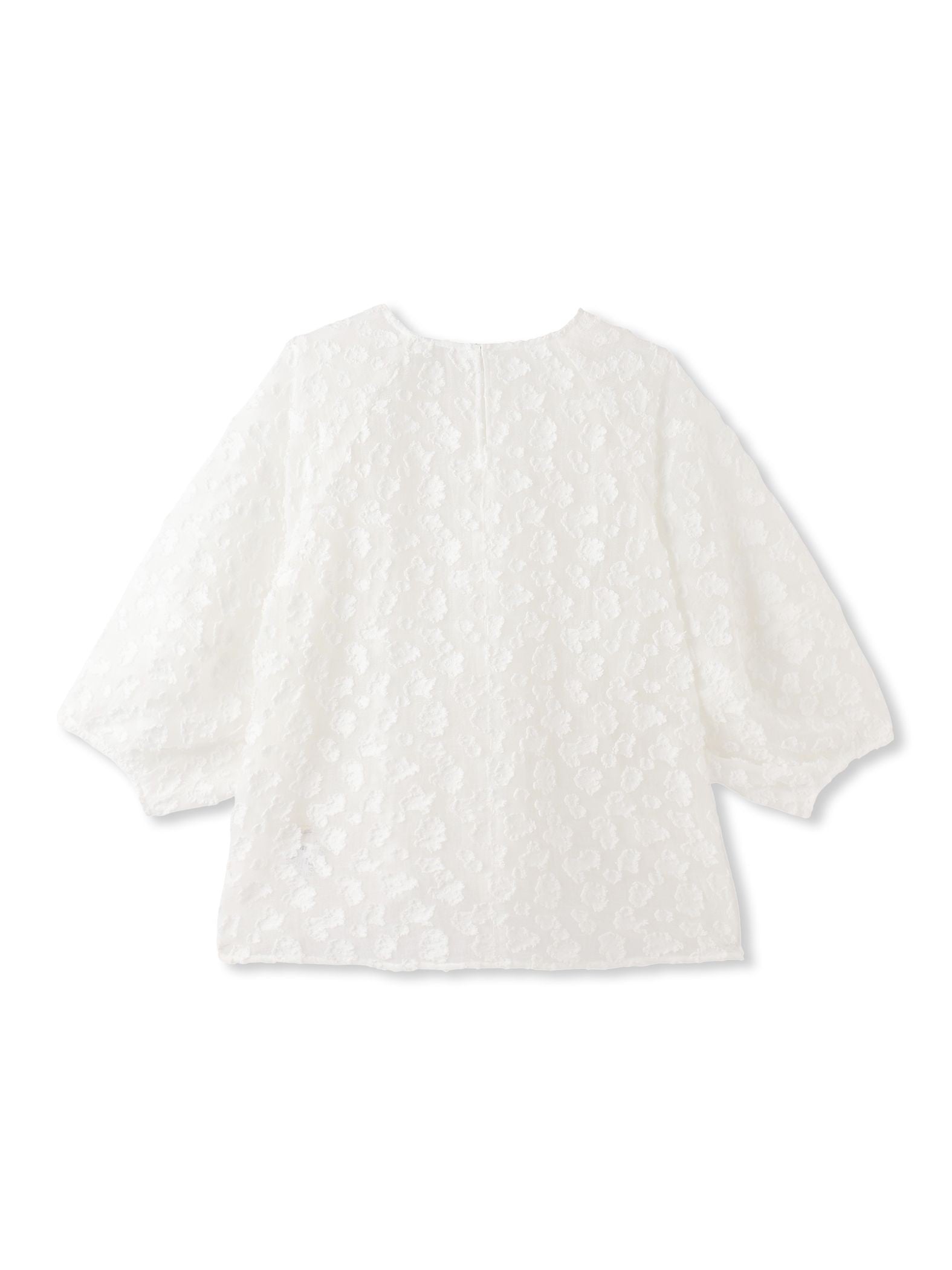 Flower Jacquardブラウス≪洗濯機で洗える≫