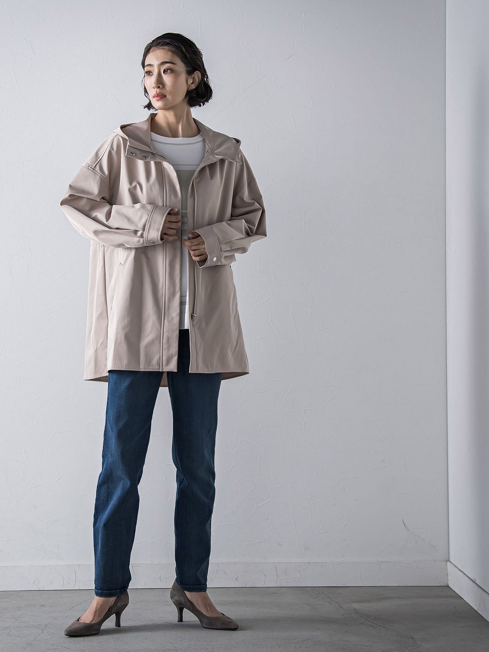 【WEB限定】ぐーんと伸びるデニムレギパン≪洗濯機で洗える≫