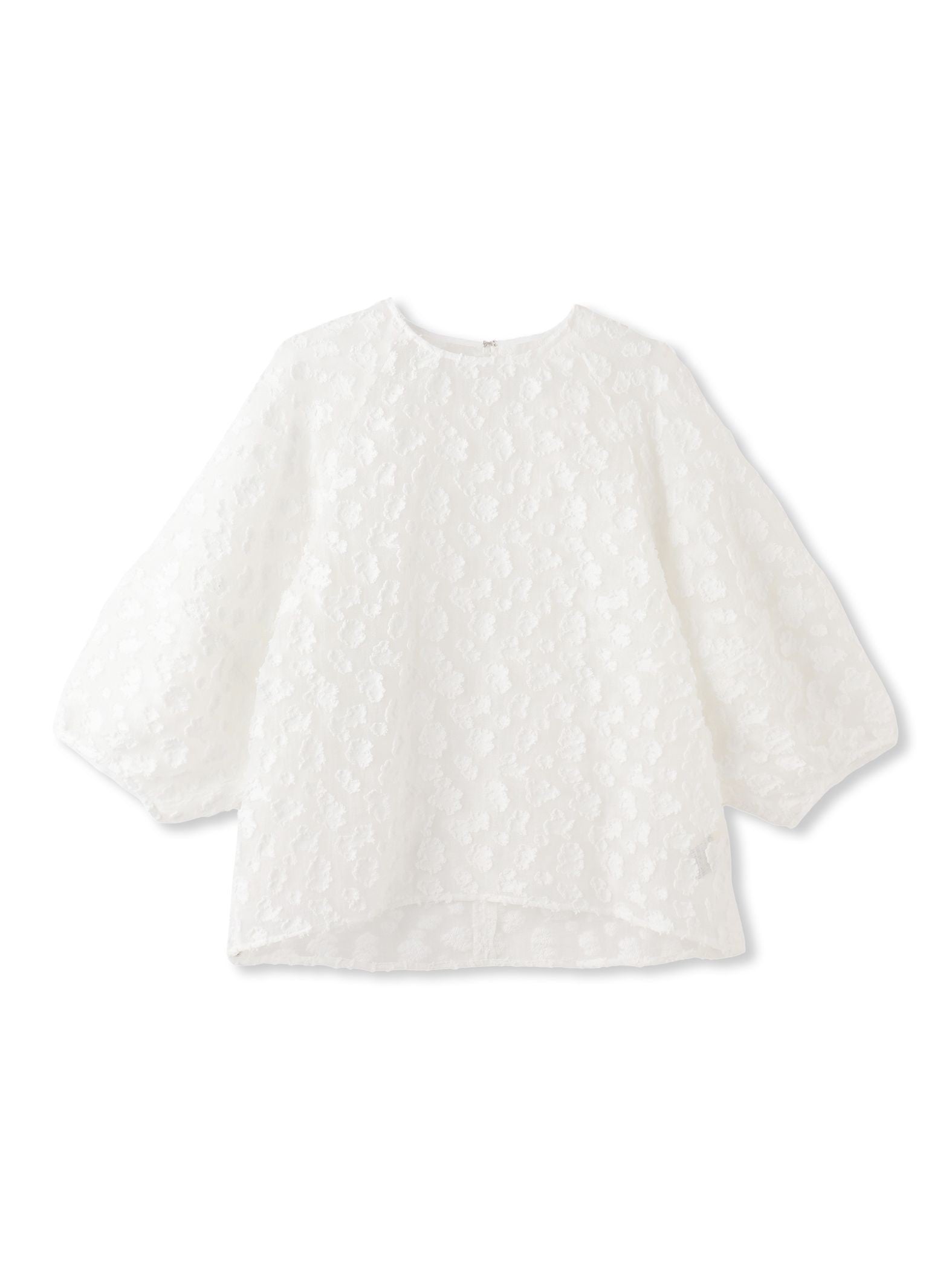 Flower Jacquardブラウス≪洗濯機で洗える≫