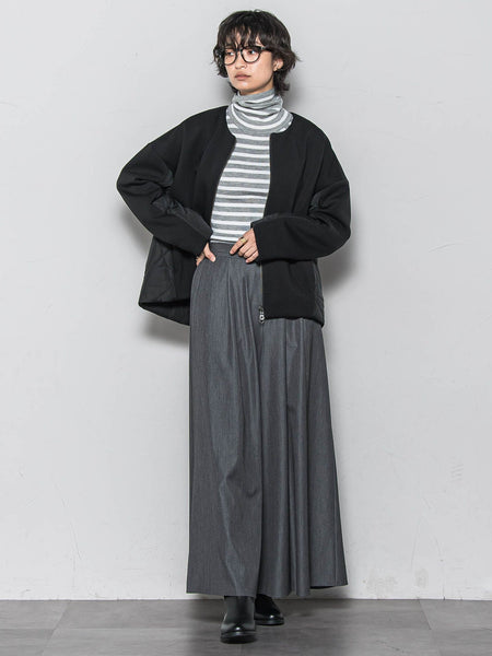 【WEB限定】タートルネックボーダーニットプルオーバー≪手洗い可能≫