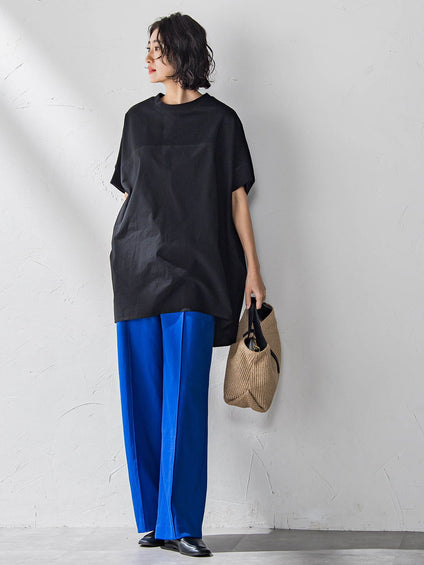 【WEB限定】シェルタリングワイドパンツ≪洗濯機で洗える≫
