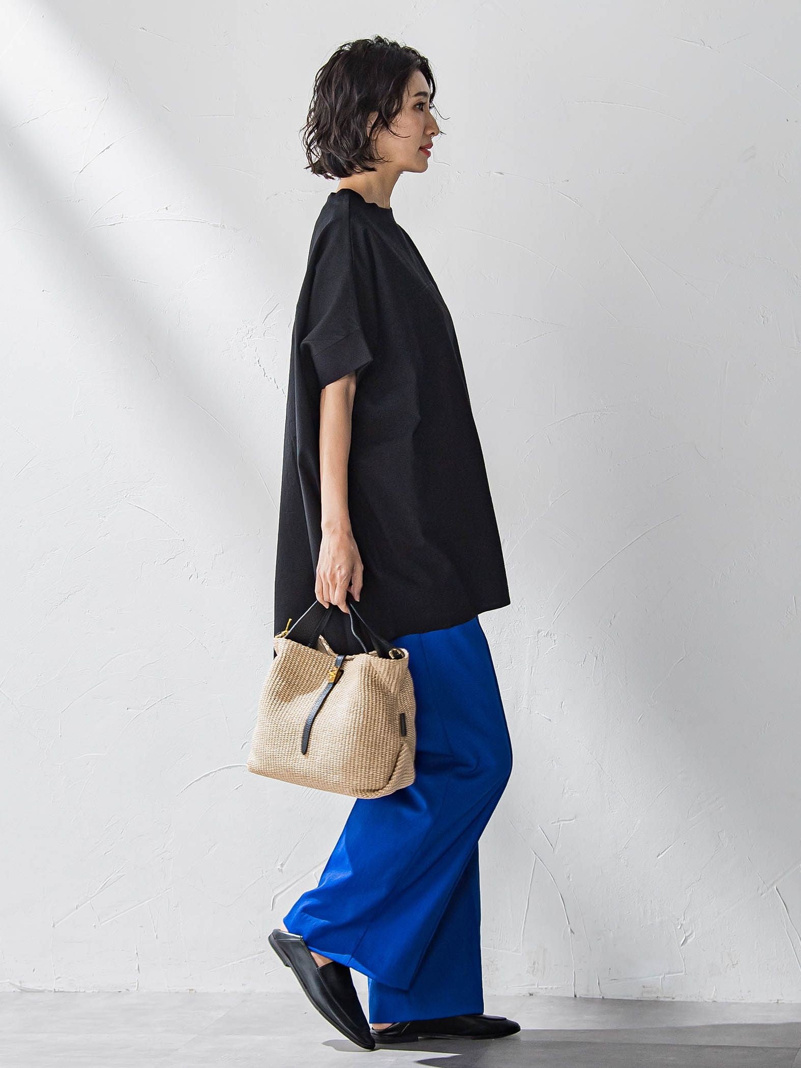 【WEB限定】シェルタリングワイドパンツ≪洗濯機で洗える≫