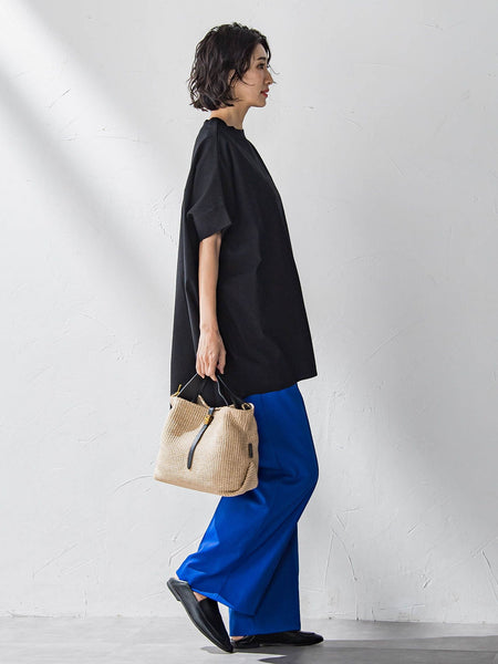 【WEB限定】シェルタリングワイドパンツ≪洗濯機で洗える≫