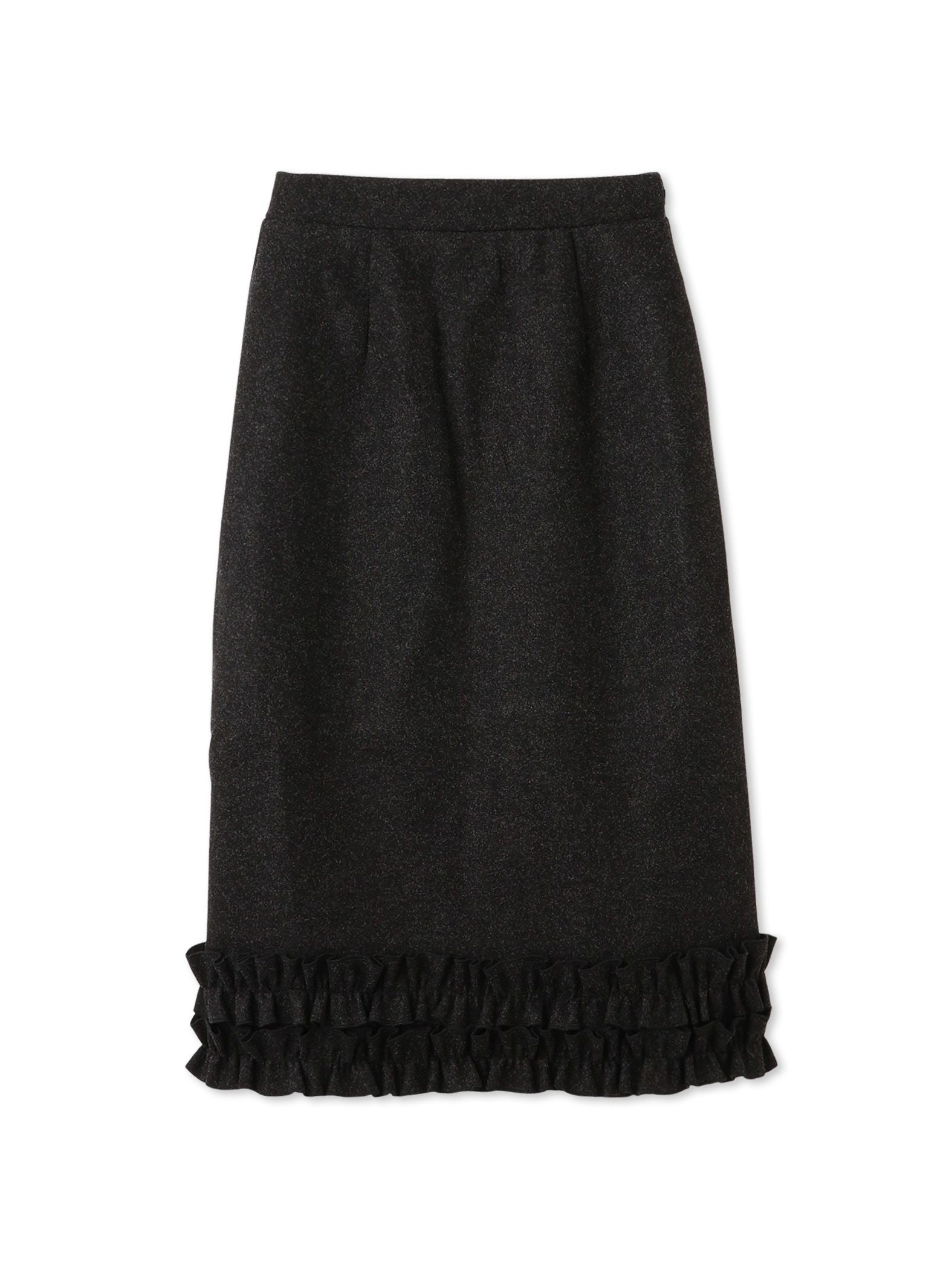 ウールライクフリルヘムAラインスカート