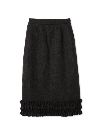 ウールライクフリルヘムAラインスカート