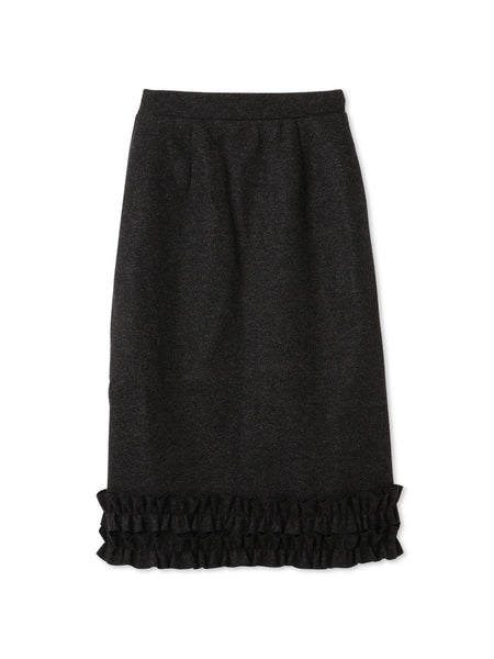 ウールライクフリルヘムAラインスカート