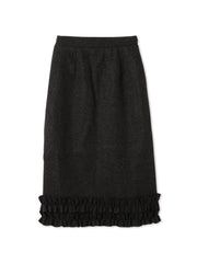 ウールライクフリルヘムAラインスカート