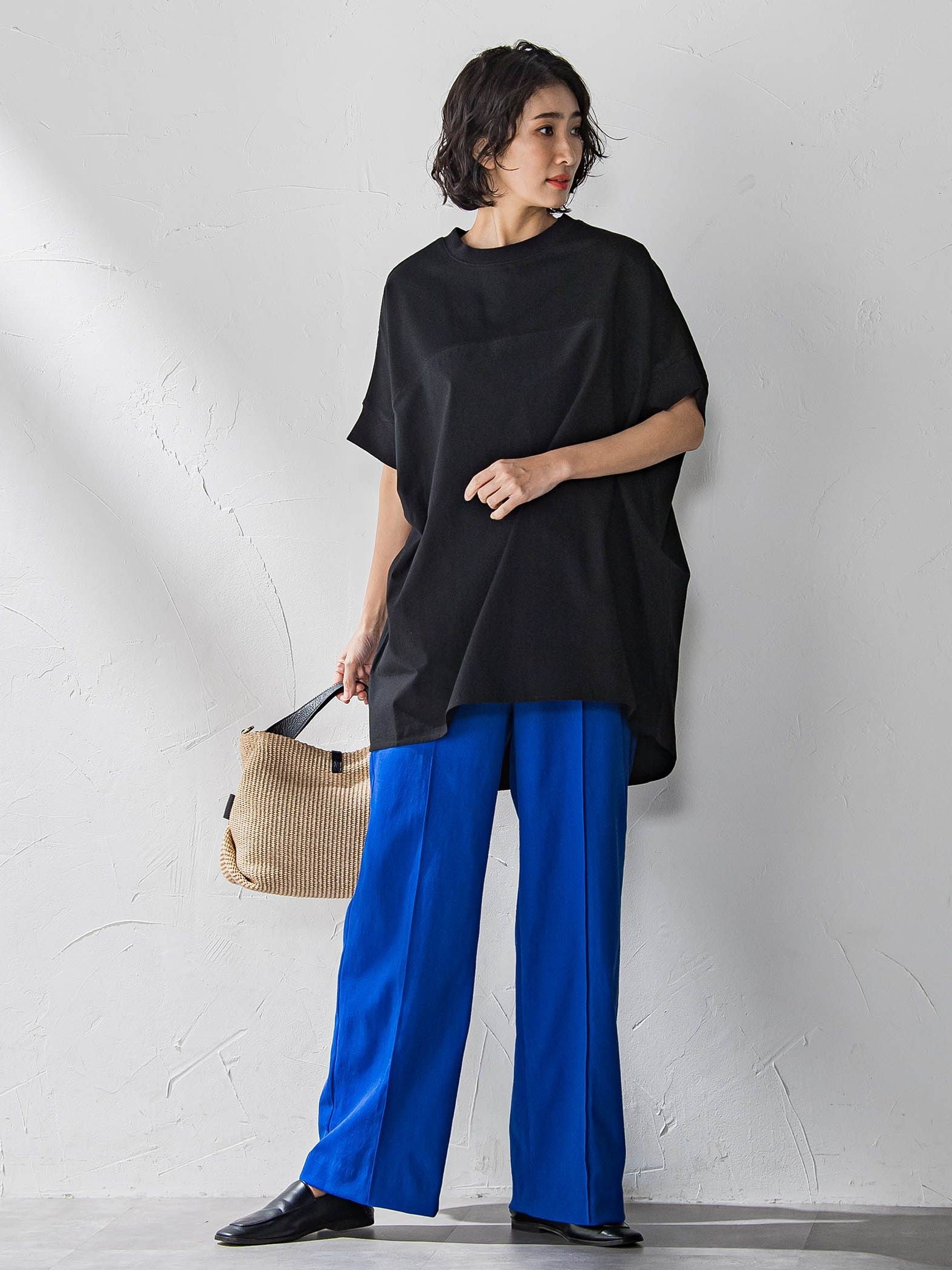 【WEB限定】シェルタリングワイドパンツ≪洗濯機で洗える≫