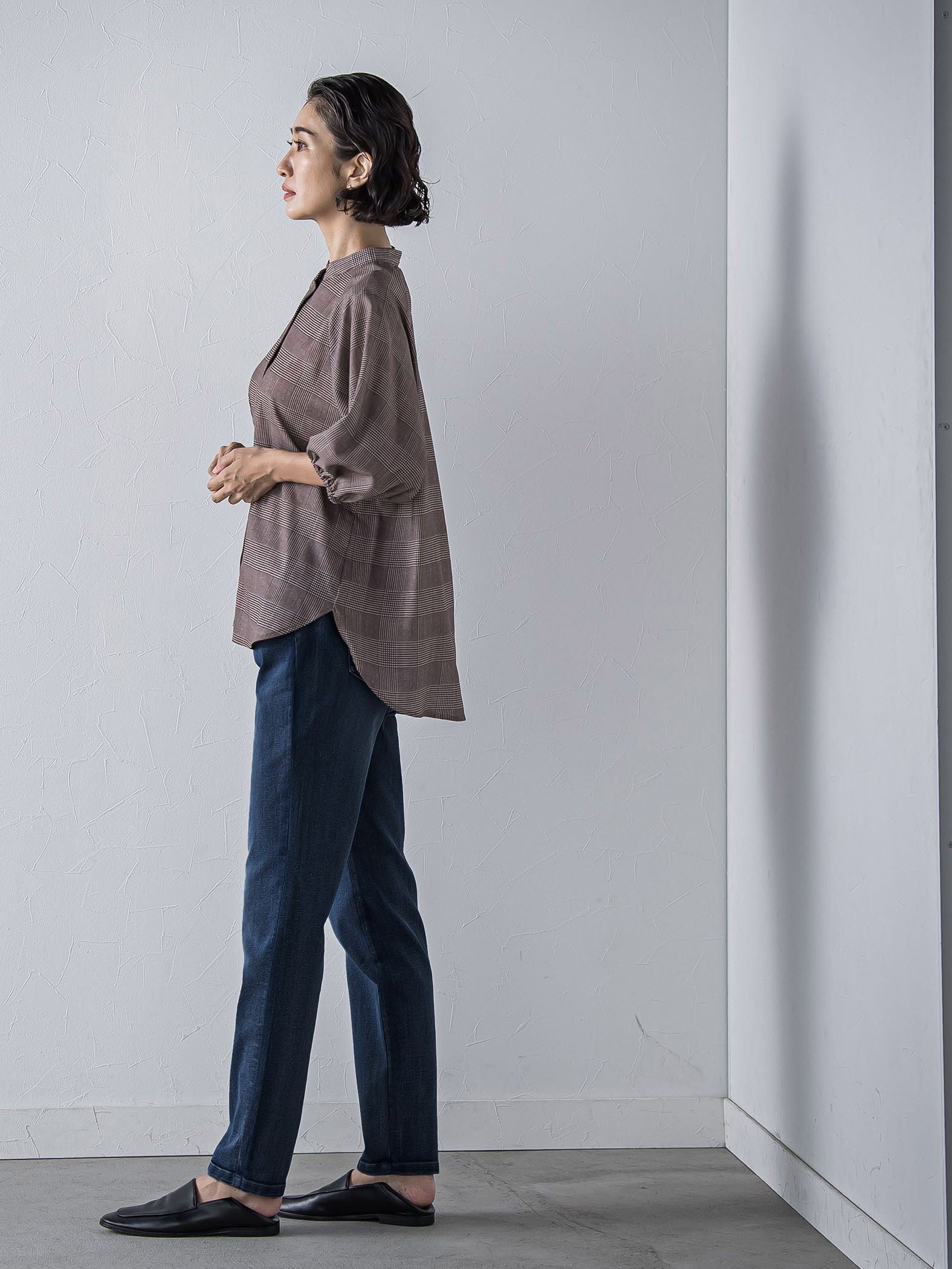 【WEB限定】ぐーんと伸びるデニムレギパン≪洗濯機で洗える≫