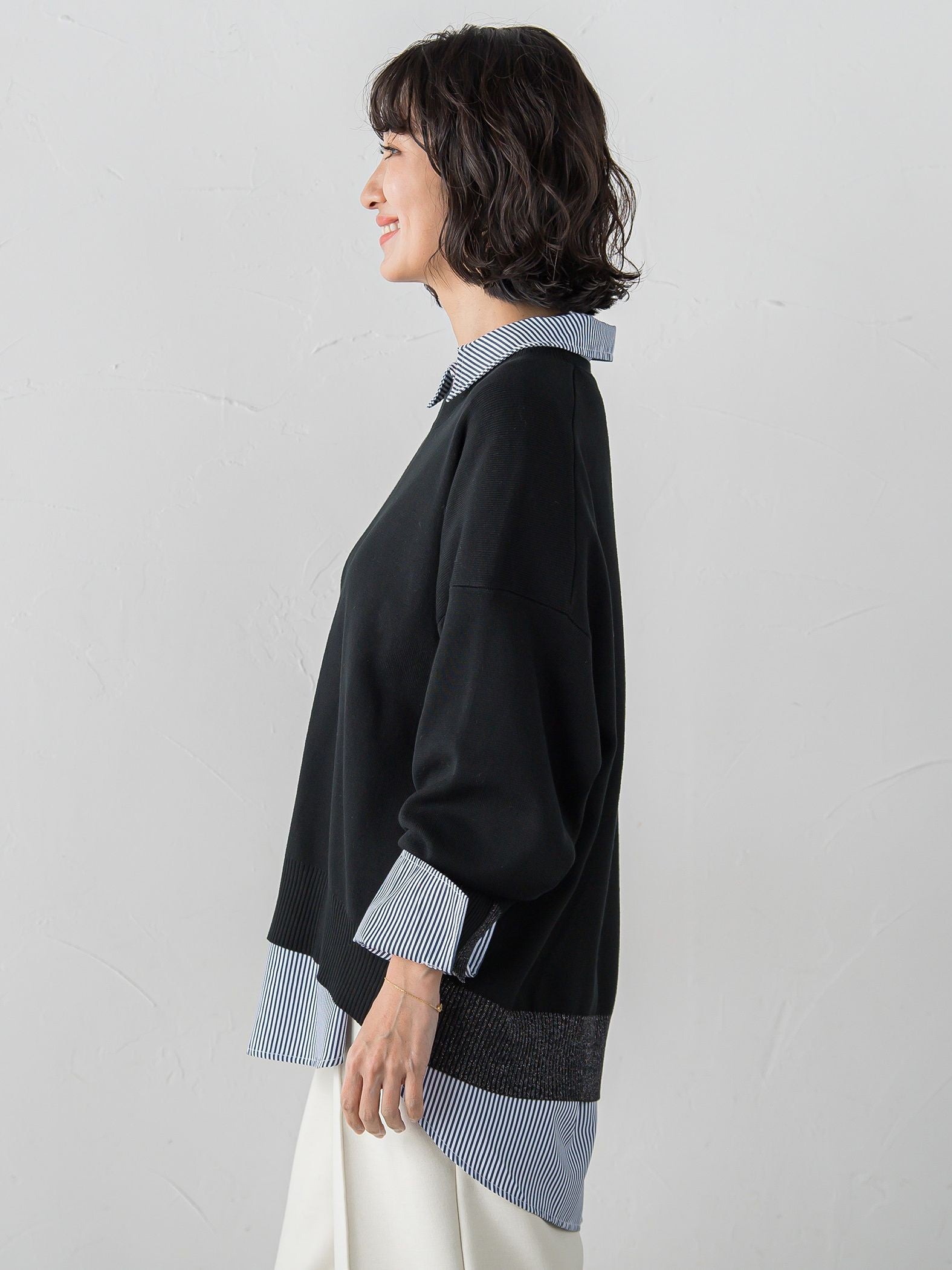 【WEB限定】”3コーデが叶う2点セット”ニット×シャツ