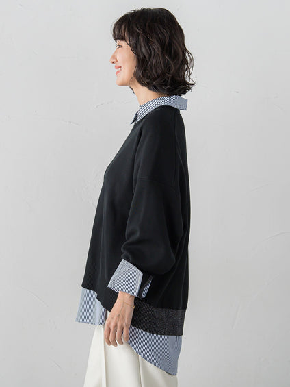 【WEB限定】”3コーデが叶う2点セット”ニット×シャツ