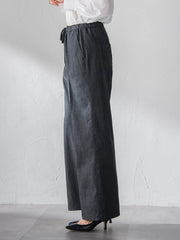 セルロースデニムワイドパンツ