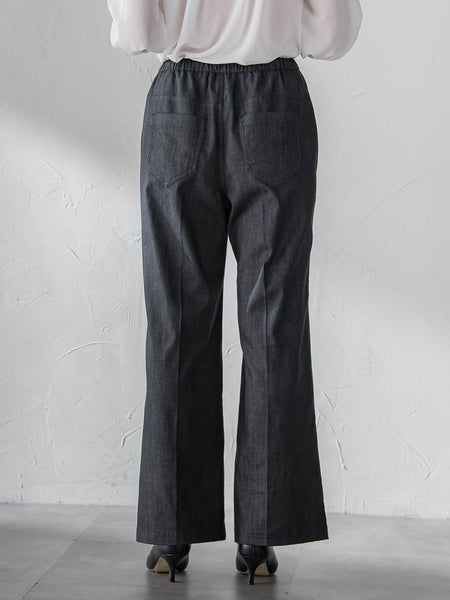 セルロースデニムワイドパンツ