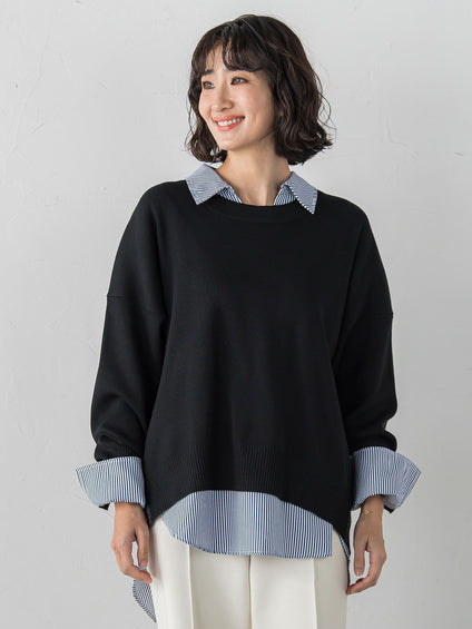 【WEB限定】”3コーデが叶う2点セット”ニット×シャツ