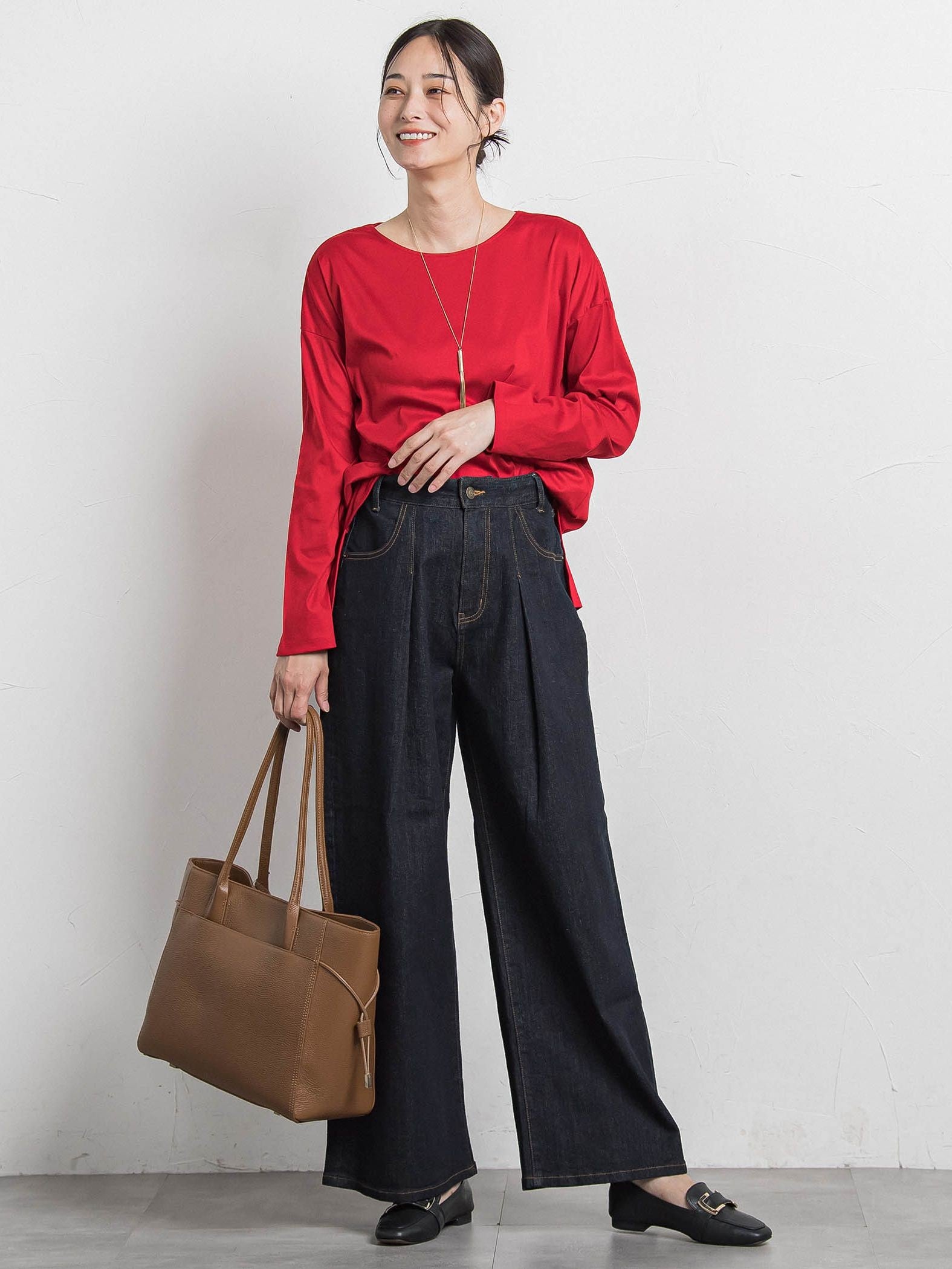 【WEB限定】汗じみ防止大人ロンT ≪3サイズ/洗える≫