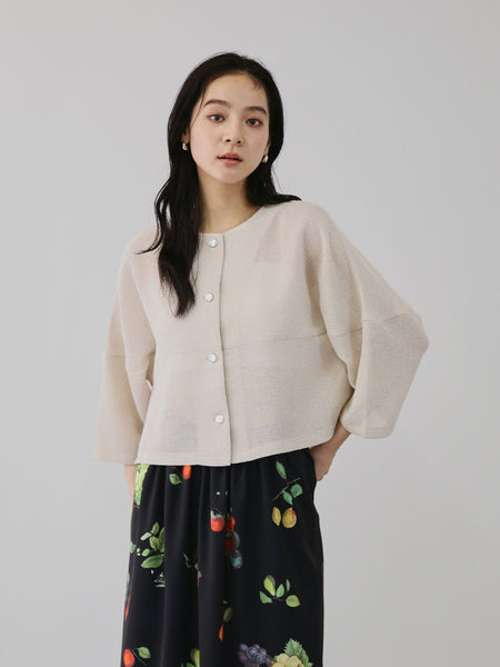 ラメッシュノーカラージャケット