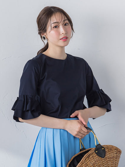 【WEB別注】 シールズトリコットタックスリーブカットソー≪洗濯機で洗える≫
