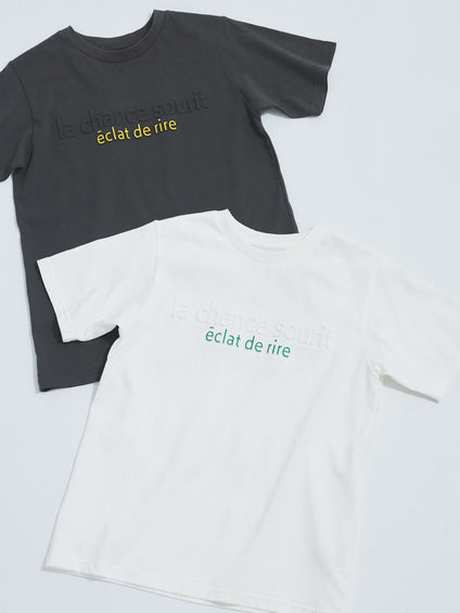 エンボスプリントTシャツ≪手洗い可能≫