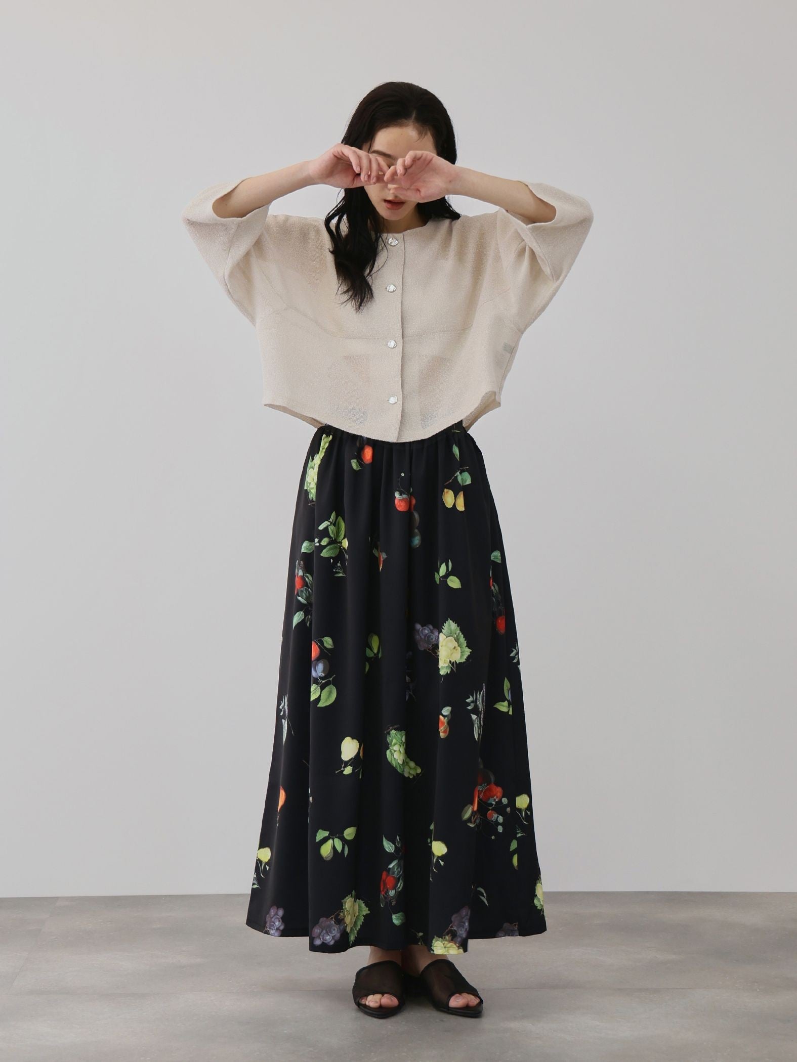 ラメッシュノーカラージャケット