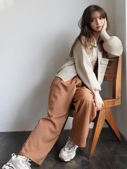 Belted Tack Pants［under150cmさんもオススメ］≪手洗い可能≫