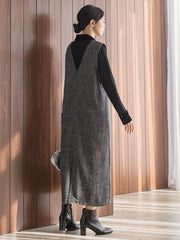 ツィードVネックジャンスカワンピース