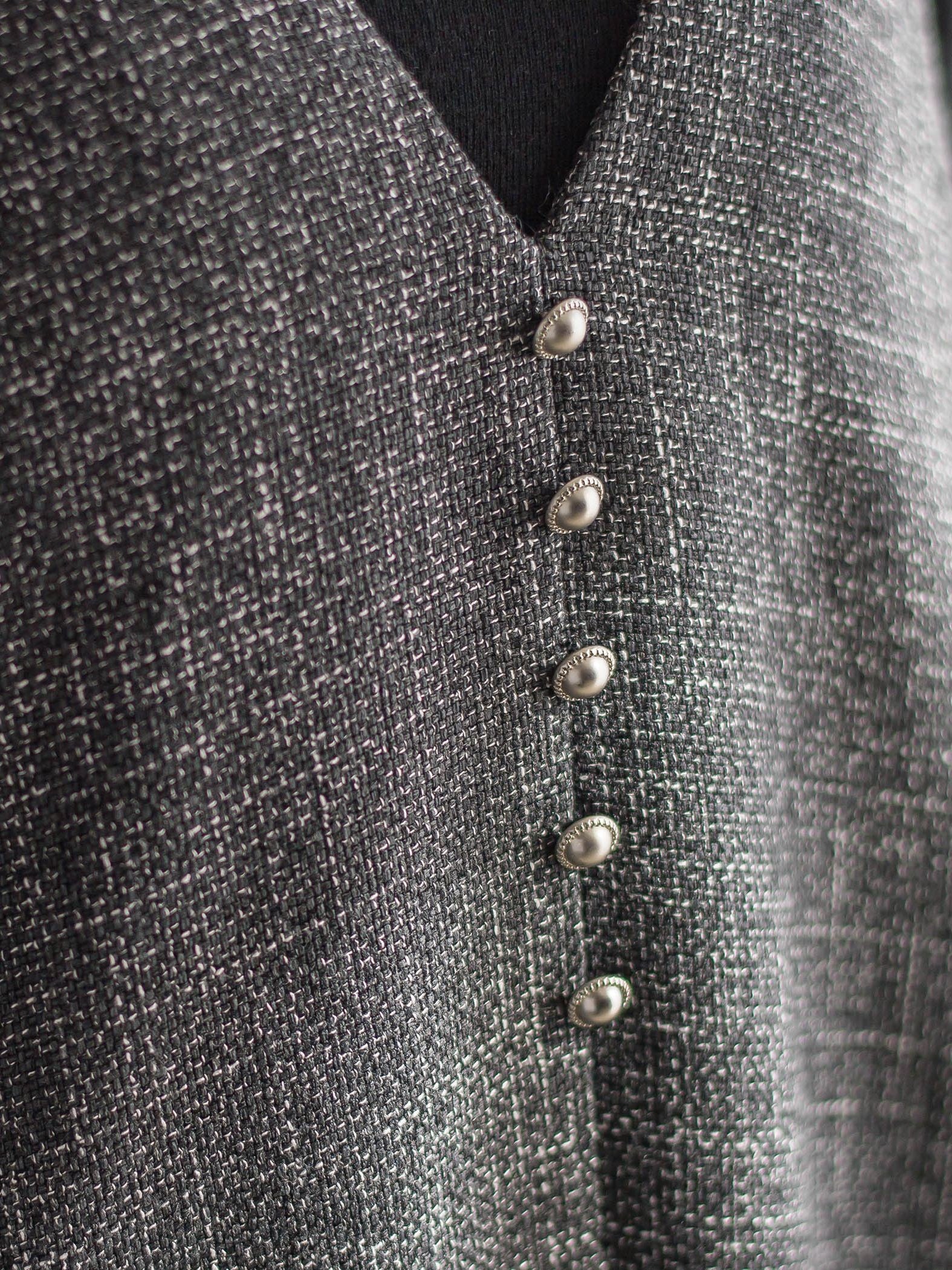 ツィードVネックジャンスカワンピース