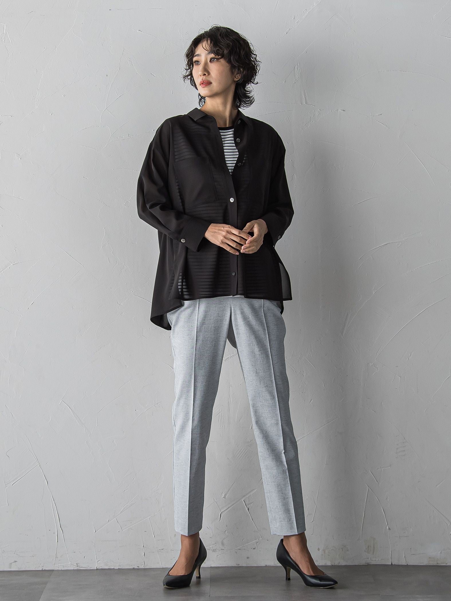 【大きいサイズ/受注会限定】シアーボイルシャツ