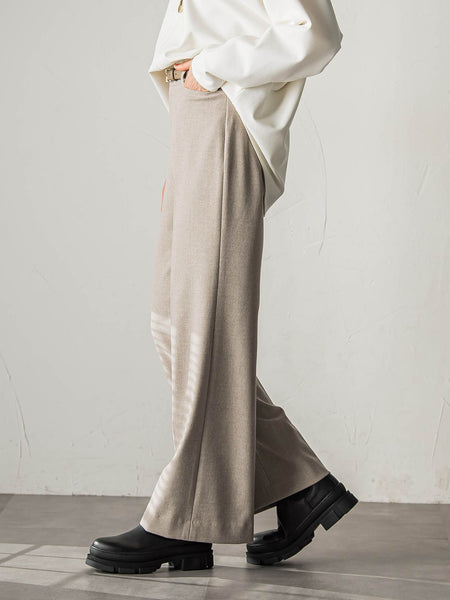 両面起毛ワイドパンツ