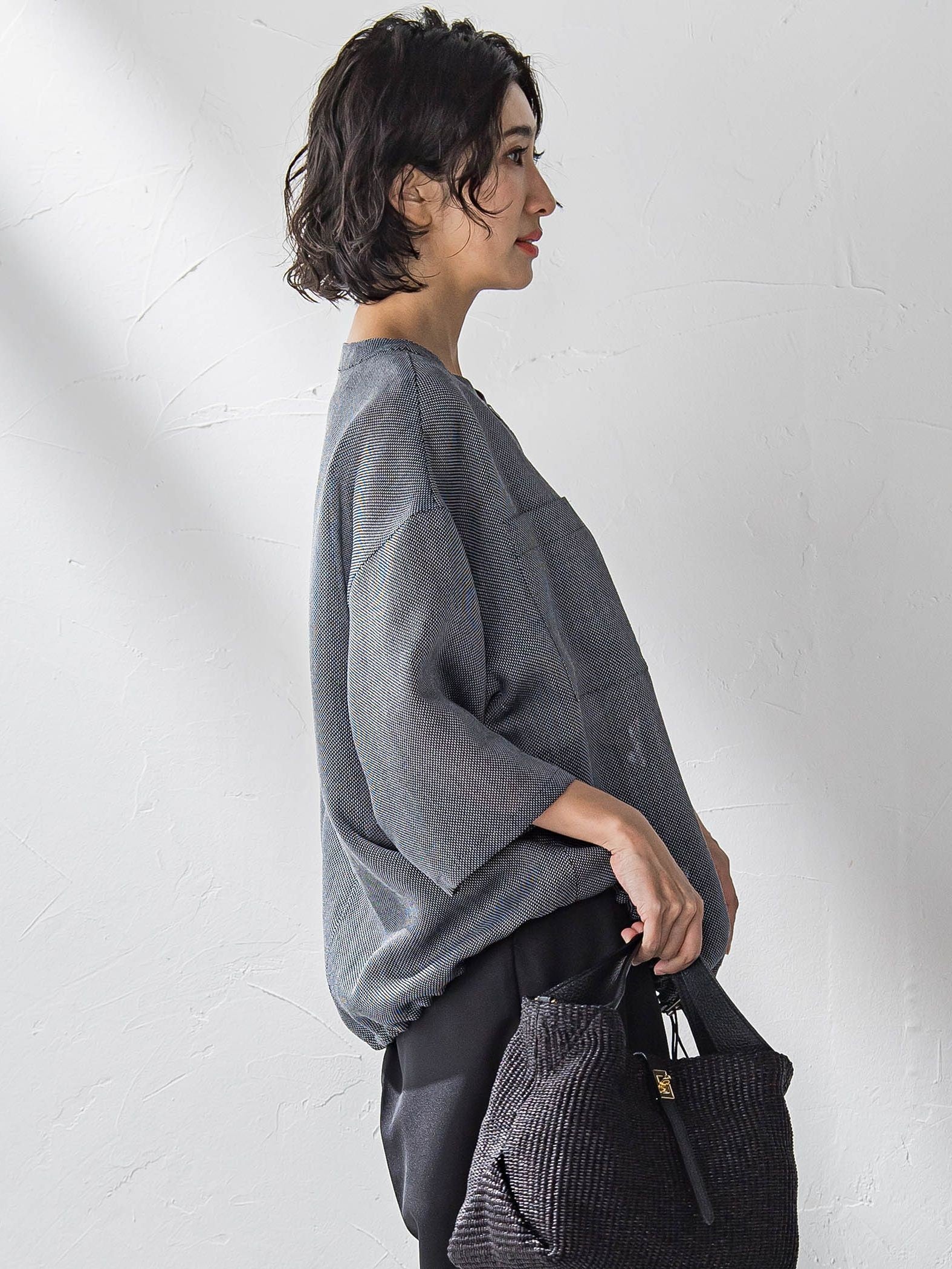 シャンブレーメッシュブルゾン≪手洗い可能≫