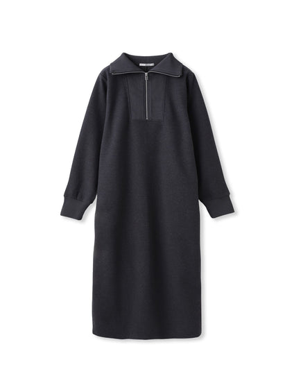 【WEB限定】圧縮起毛ステンニットワンピース≪手洗い可能≫